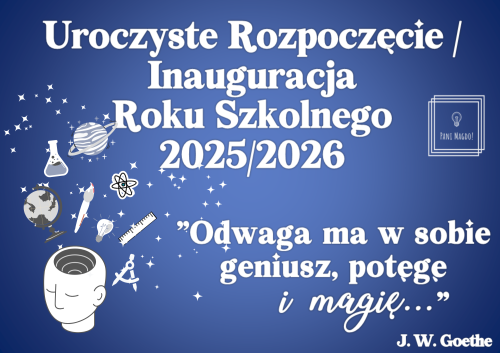 Dekoracja do druku: Rozpoczęcie roku szkolnego nr 9 - cytat Goethe - 2025