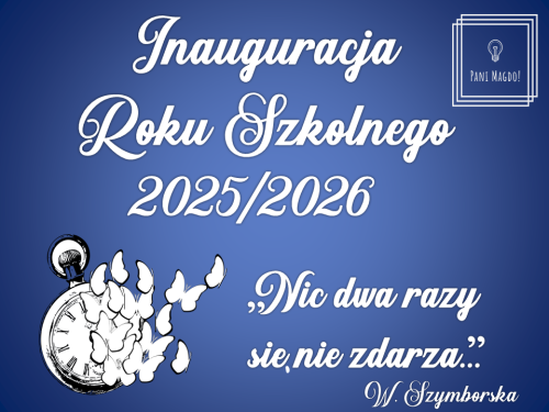Dekoracja do druku: Inauguracja roku szkolnego nr 6 - Nic dwa razy 2025