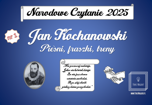 Dekoracja do druku: Jan Kochanowski - Narodowe Czytanie 2025 - nr 1