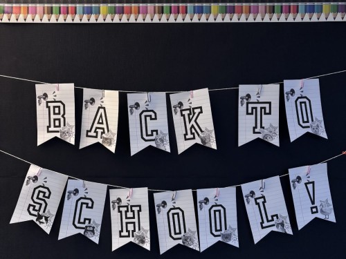 Dekoracja do druku: Back to school / Welcome back