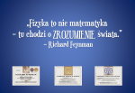 Dekoracja do druku: Fizyka to nie matematyka...