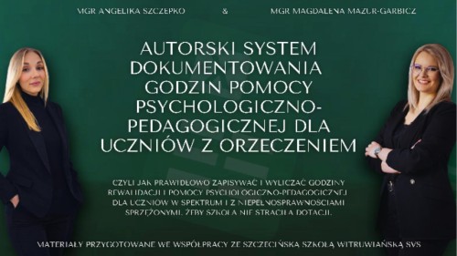 SZKOLENIE i NARZĘDZIE do pobrania: System dokumentowania pomocy psychologiczno-pedagogicznej w szkole i przedszkolu 