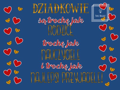 Dekoracja do druku: Dzień Babci i Dziadka - przyjaciele