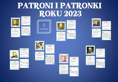 Dekoracja do druku: Patroni i Patronki roku 2023