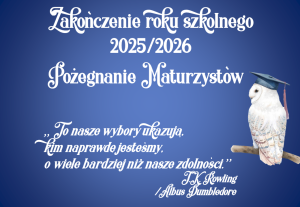 Dekoracja do druku: Sowa - ZESTAW zakończenie roku + pożegnanie maturzystów 2026