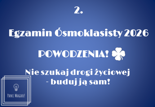 Dekoracja do druku: Egzamin Ósmoklasisty nr 2 - 2026