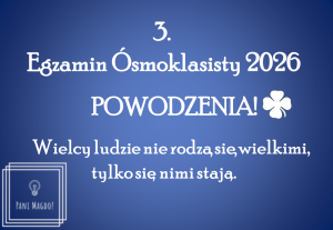 Dekoracja do druku: Egzamin Ósmoklasisty nr 3 - 2026
