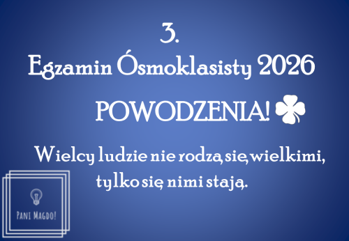 Dekoracja do druku: Egzamin Ósmoklasisty nr 3 - 2026