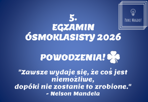 Dekoracja do druku: Egzamin Ósmoklasisty nr 5 - 2026