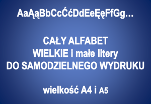 Dekoracja do druku: cały ALFABET 6 - wielkie i małe litery 