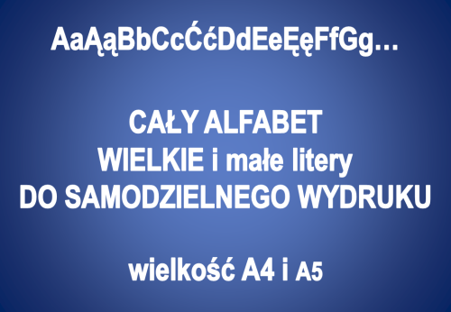 Dekoracja do druku: cały ALFABET 6 - wielkie i małe litery 