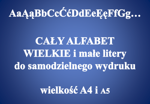 Dekoracja do druku: cały ALFABET 7 - wielkie i małe litery