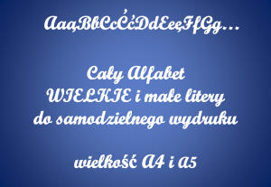 Dekoracja do druku: cały ALFABET 8 - wielkie i małe litery