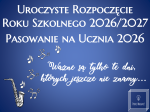 Dekoracja do druku: ZESTAW Rozpoczęcie roku szkolnego + Pasowanie na ucznia nr 8 - Grechuta 2026