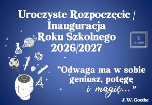 Dekoracja do druku: Rozpoczęcie Inaguracja roku szkolnego nr 9 - cytat Goethe - 2026