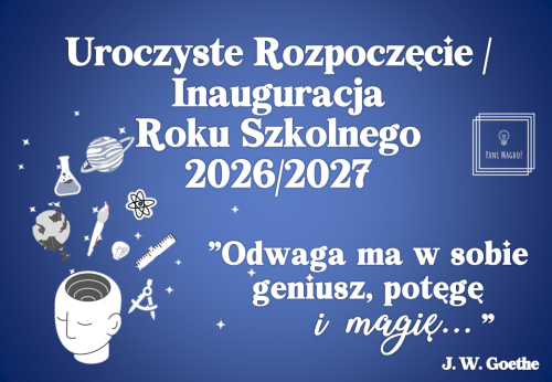 Dekoracja do druku: Rozpoczęcie Inaguracja roku szkolnego nr 9 - cytat Goethe - 2026
