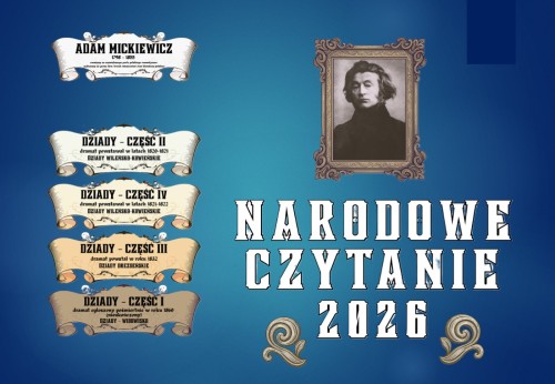 Dekoracja do druku: Adam Mickiewicz - Narodowe Czytanie 2026 - banery - nr 3