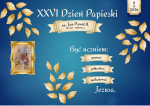 Dekoracja do druku: XXVI Dzień Papieski - św. Jan Paweł II - Uczeń - misjonarz