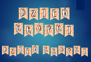 Dekoracja do druku: Napis na Dzień Kropki 