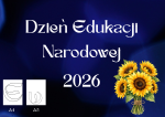 Dekoracja do druku: Dzień Edukacji Narodowej 2026 - słoneczniki