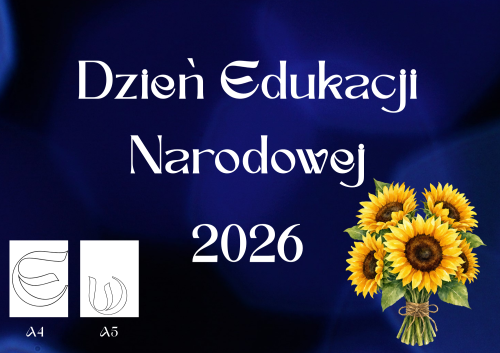 Dekoracja do druku: Dzień Edukacji Narodowej 2026 - słoneczniki