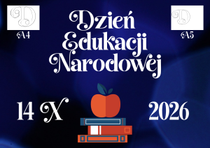 Dekoracja do druku: Dzień Edukacji Narodowej 2026 - jabłko 2026
