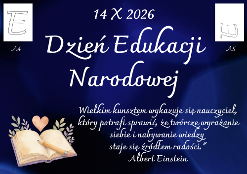 Dekoracja do druku: Dzień Edukacji Narodowej 2026 - książka 2026
