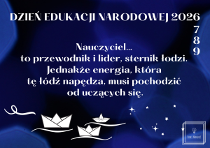 Dekoracja do druku: Dzień Edukacji Narodowej - łódki 2026 - 7- 8 - 9