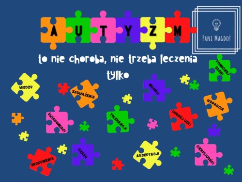 Dekoracja do druku: Dzień Świadomości Autyzmu 