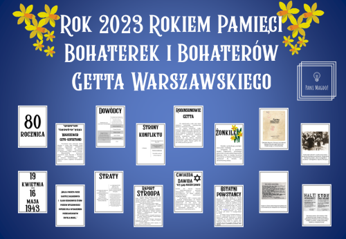 Dekoracja do druku: Bohaterowie Getta Warszawskiego - patroni roku 2023