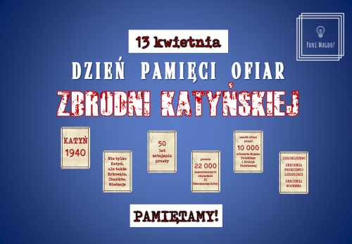 Dekoracja do druku: Dzień Pamięci Ofiar Zbrodni Katyńskiej 