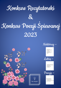 Dekoracja do druku: Konkurs recytatorski i poezji śpiewanej