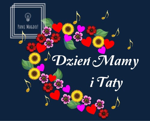 Dekoracja do druku: Dzień Mamy i Taty - serce 