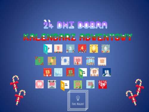 Dekoracja do druku: Kalendarz adwentowy 