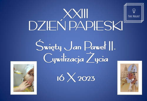 Dekoracja do druku: XXIII Dzień Papieski 