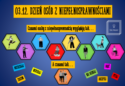 Dekoracja do druku: Dzień Osób z Niepełnosprawnościami