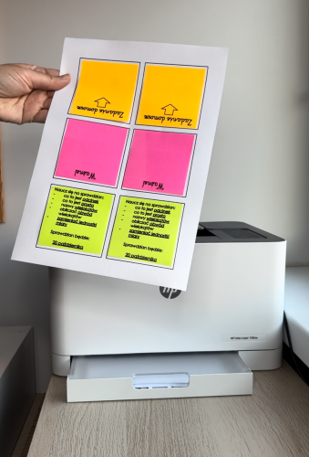 Szablon do druku: Karteczki do notatek na Post-it