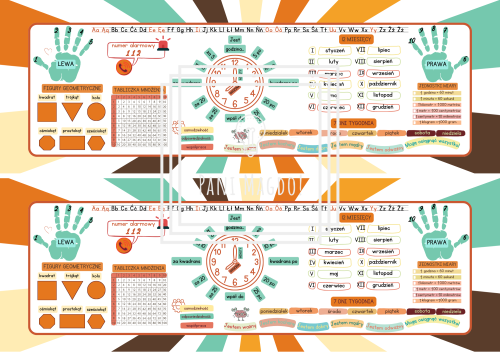 Pomoc do druku: Naklejka na ławkę - pomoc w klasach 1-3