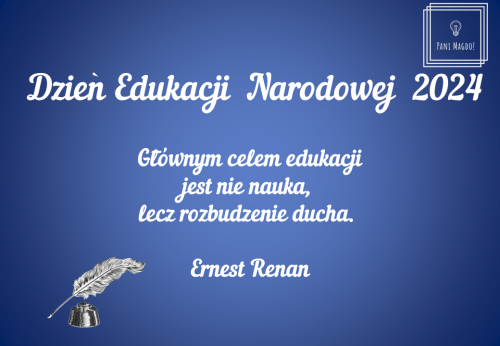 Dekoracja do druku: Dzień Edukacji Narodowej - kałamarz 