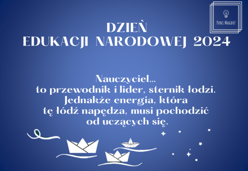 Dekoracja do druku: Dzień Edukacji Narodowej - ŁÓDKI