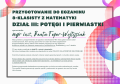 Pomoc do druku: Dział III - potęgi i pierwiastki - Przygotowanie do egzaminu  8-klasisty z matematyki  WRAZ Z ROZWIĄZANIAMI